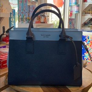 Two toned navy blue and baby blue Kate spade purse